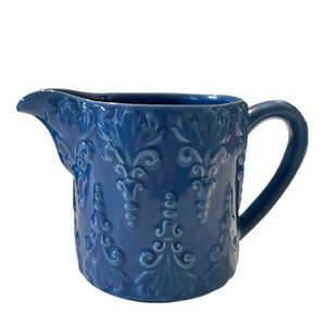 BIA French Blue Decorative Stoneware Table  Creamer with Handle